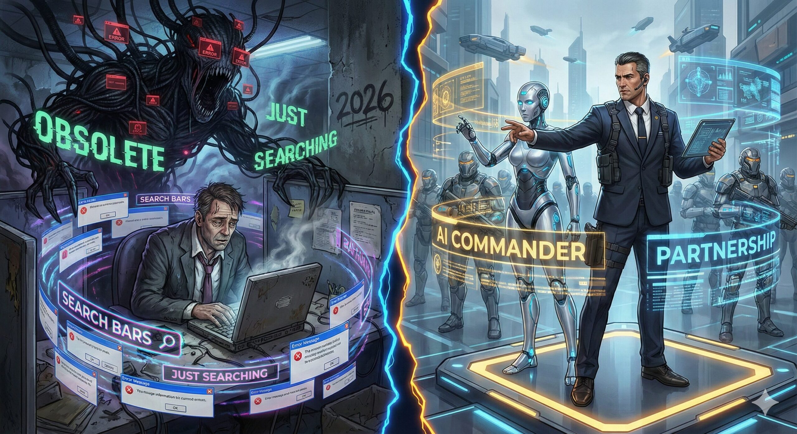 検索と指示の対比